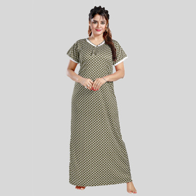 Gutthi Women Nighty(Green)
