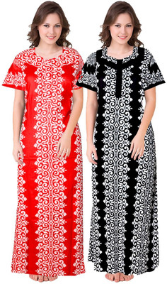 HOORAIN ENTERPRISES Women Nighty Set(Multicolor)