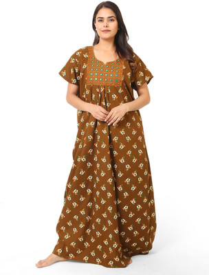 Vardhana Women Nighty(Brown)