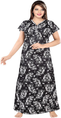Shunit creation Women Nighty(Black)