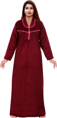 NACNO Women Nighty(Maroon)