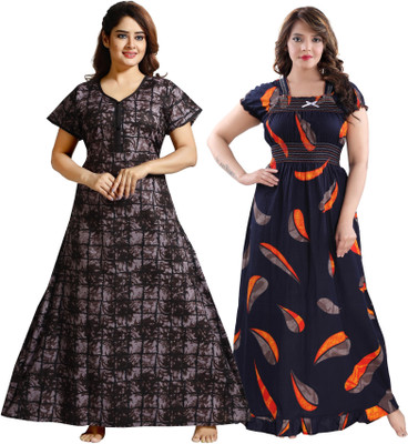 Nighty King Women Nighty(Multicolor)