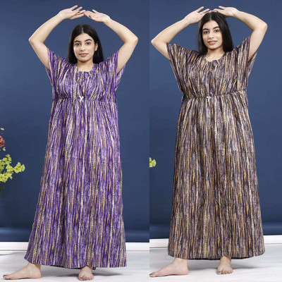 dinesh enterprises Women Nighty(Multicolor)
