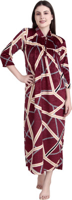 Bombshell Women Nighty(Multicolor)