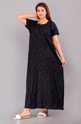 SHREE NAND CREATION Women Nighty(Blue)