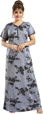 HR creation Women Nighty(Grey)
