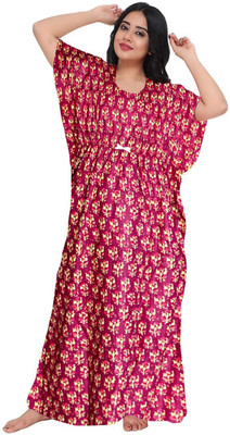 dinesh enterprises Women Nighty(Pink)