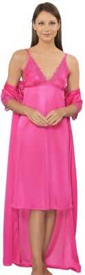 Legit Affair Women Nighty with Robe(Pink)