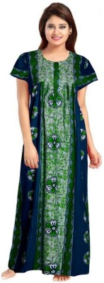 Ukart Women Nightdress(Green)