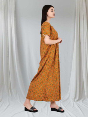 UTTRAKHAND CLOTHHOUSE Women Nighty(Orange, Green)