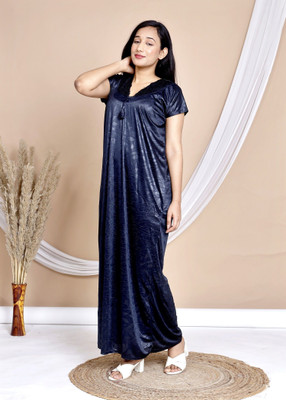 Geet Ethnica Women Nighty(Black)