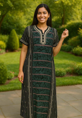 Shree Swami Samarth collection Women Nightdress(Green)