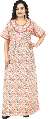 NACNO Women Nighty(Orange)