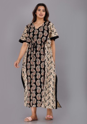 mkf next Printed Pure Cotton Women Kaftan