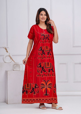 Fufufrog Women Nighty(Red)