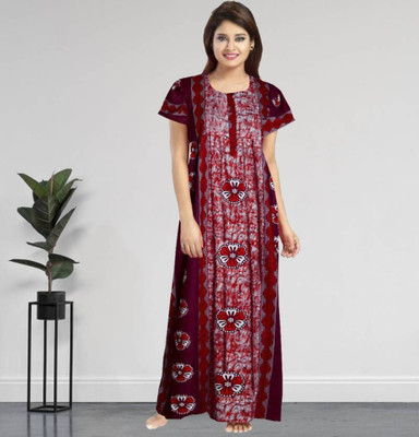 MF CREATION Women Nighty(Multicolor)