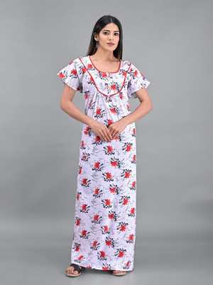 Apratim Women Nighty(White)