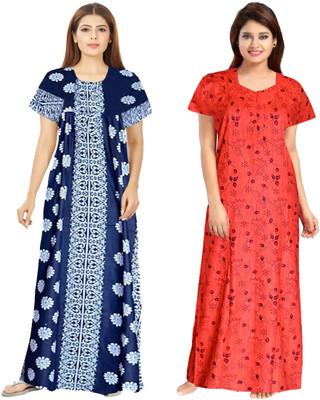 SILVER ORGANISATION Women Nighty(Multicolor)