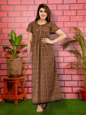 DEEPALI CREATION Women Nighty(Brown)