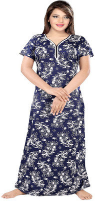 PINK CITY MART Women Nighty(Blue)