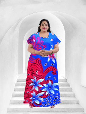 Savicreation Women Nighty(Multicolor)
