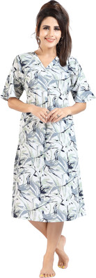 CLOUD SOFT Women Nighty(Grey)