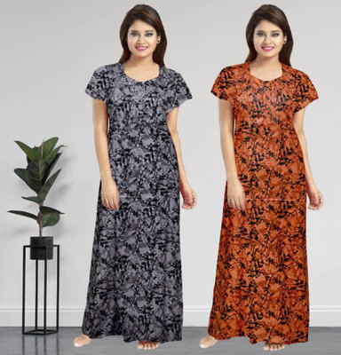 Hans Craft And Creation Women Nighty(Multicolor)