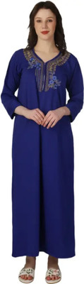 Dreamom Women Nighty(Light Blue)