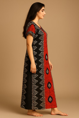 Suchitra Women Nighty(Black, White, Red)