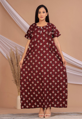 Vardhana Women Maternity/Nursing Nighty(Maroon)