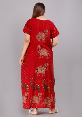 dinesh enterprises Women Nighty(Red)