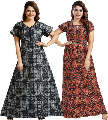 Nighty King Women Nighty(Multicolor)