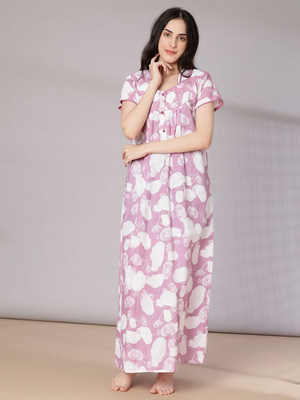 V-MART Women Nighty(Purple)