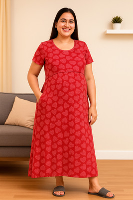 Juana Women Maternity/Nursing Nighty(Pink)