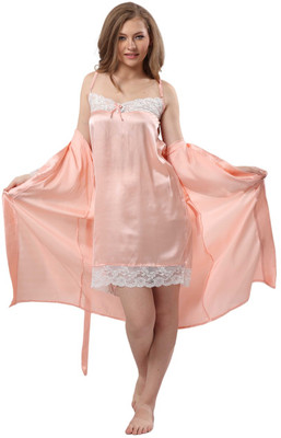 House of Elorra Women Nightdress(Pink)