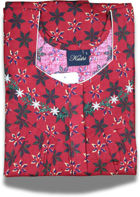 kushinights Women Nighty(Green)