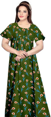 DreamBe Women Nighty(Green)