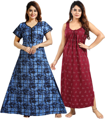 Nighty King Women Nighty(Multicolor)