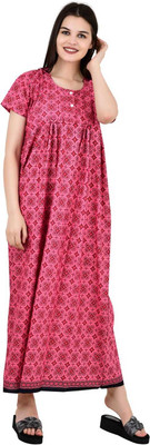 LDHSATI Women Nighty(Pink)