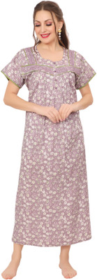 Ms.Lingies Women Maternity/Nursing Nighty(Purple)