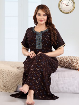 Mahaarani Women Nighty(Brown)