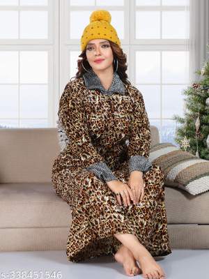 LRT Women Nighty(Yellow, Brown)