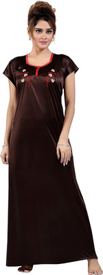 HouseOfCommon Women Nighty(Brown)