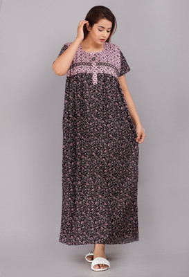 VILAKSHAN Women Nighty(Multicolor)