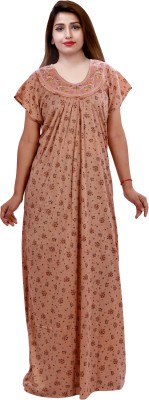 NACNO Women Nighty(Beige)