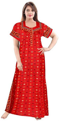 Rukmani Women Nightdress(Red)