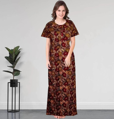 Homezilla Women Nighty(Multicolor)