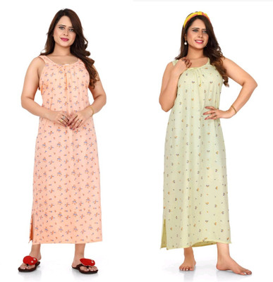 v naitikkumar Women Nighty(Multicolor)
