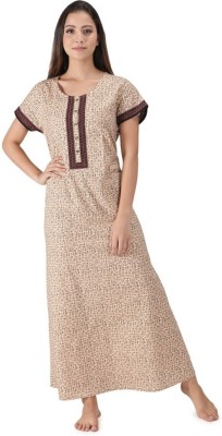 NIHSAMAH Women Nighty(Beige)