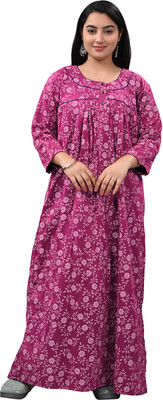 Kripto Katrox Women Nighty(Purple)